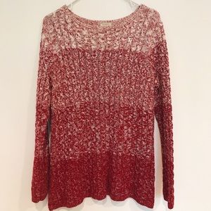 Ombré knit Talbots sweater super cozy!